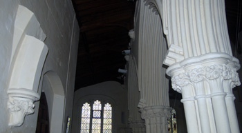 North aisle - the two unfinished sections of arch are plainly at different angles March 2012